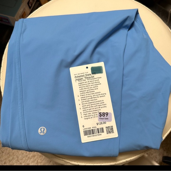 Women's Blue Athletic Pants - Picture 8 of 8